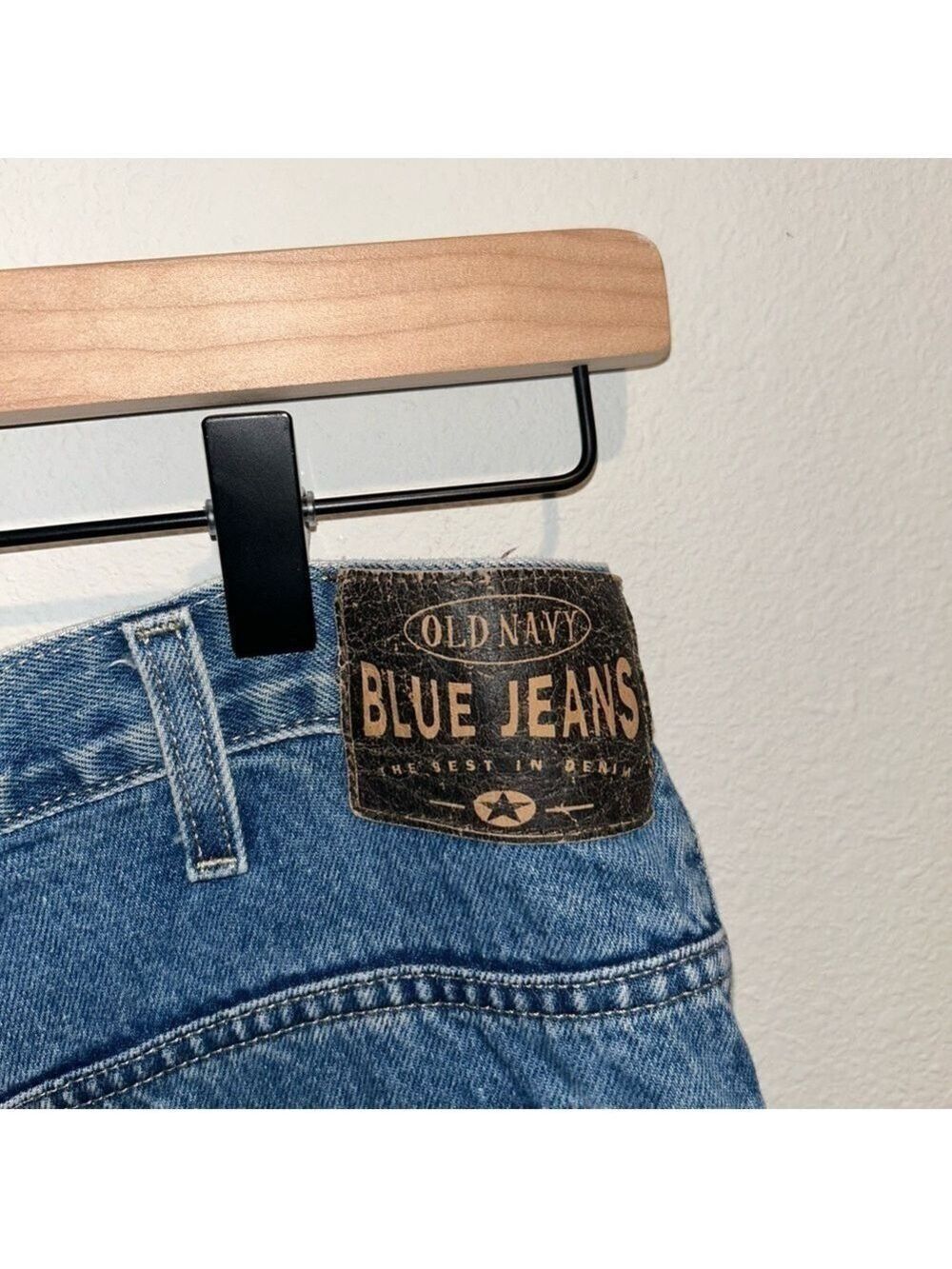 Vintage Old Navy Carpenter Jeans 36x30 Blue Grunge Style Preowned Paint Splatter - Picture 6 of 10